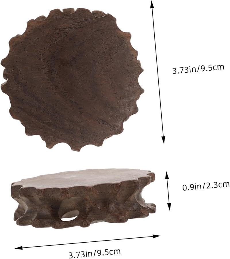 قاعدة عرض جليفي المصقولة الناعمة من الخشب الصلب للتماثيل والمزهريات والحرف اليدوية - Image 2